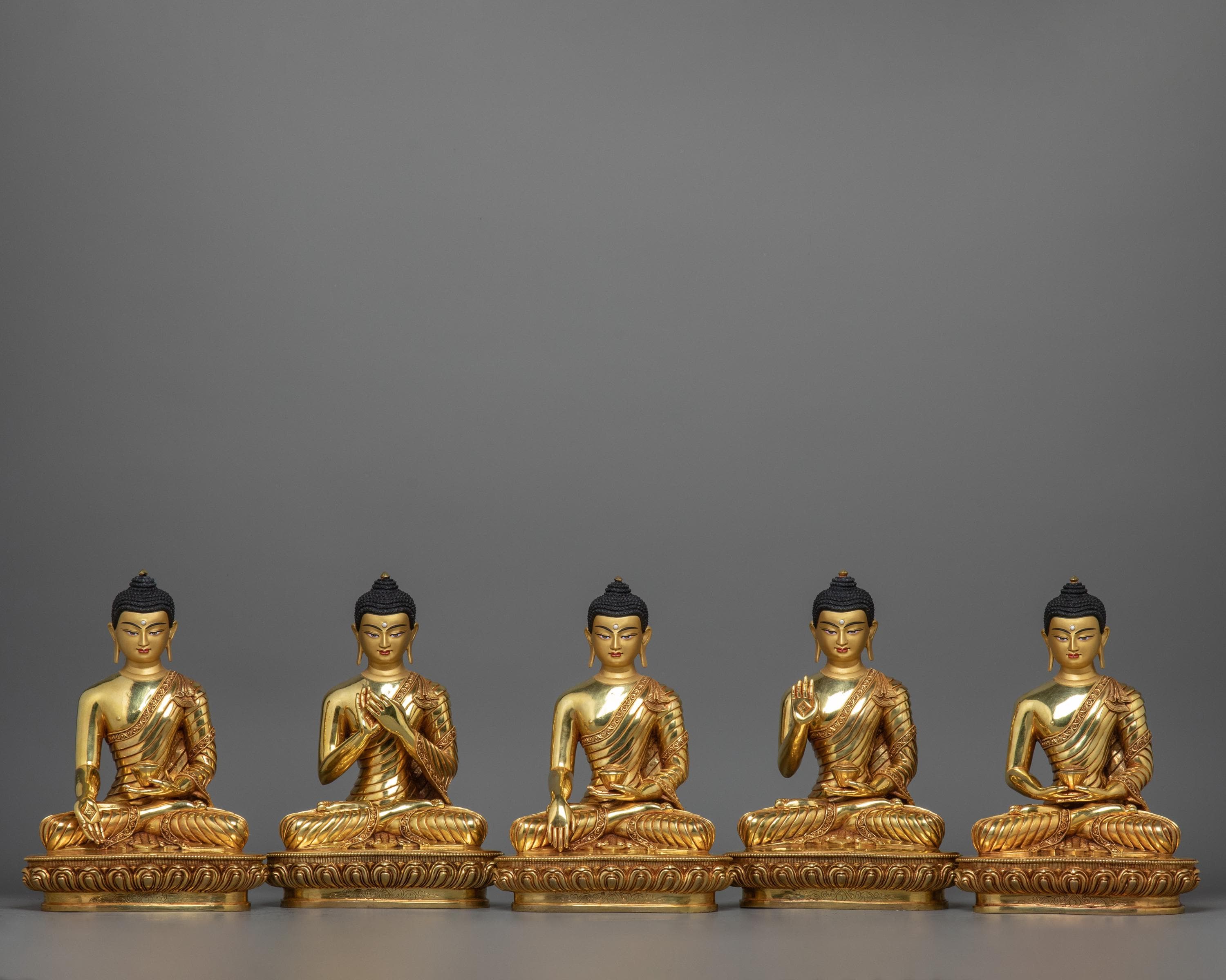 Five Buddha Sacred Set | Vairocana, Amitabha, Ratnasambhava