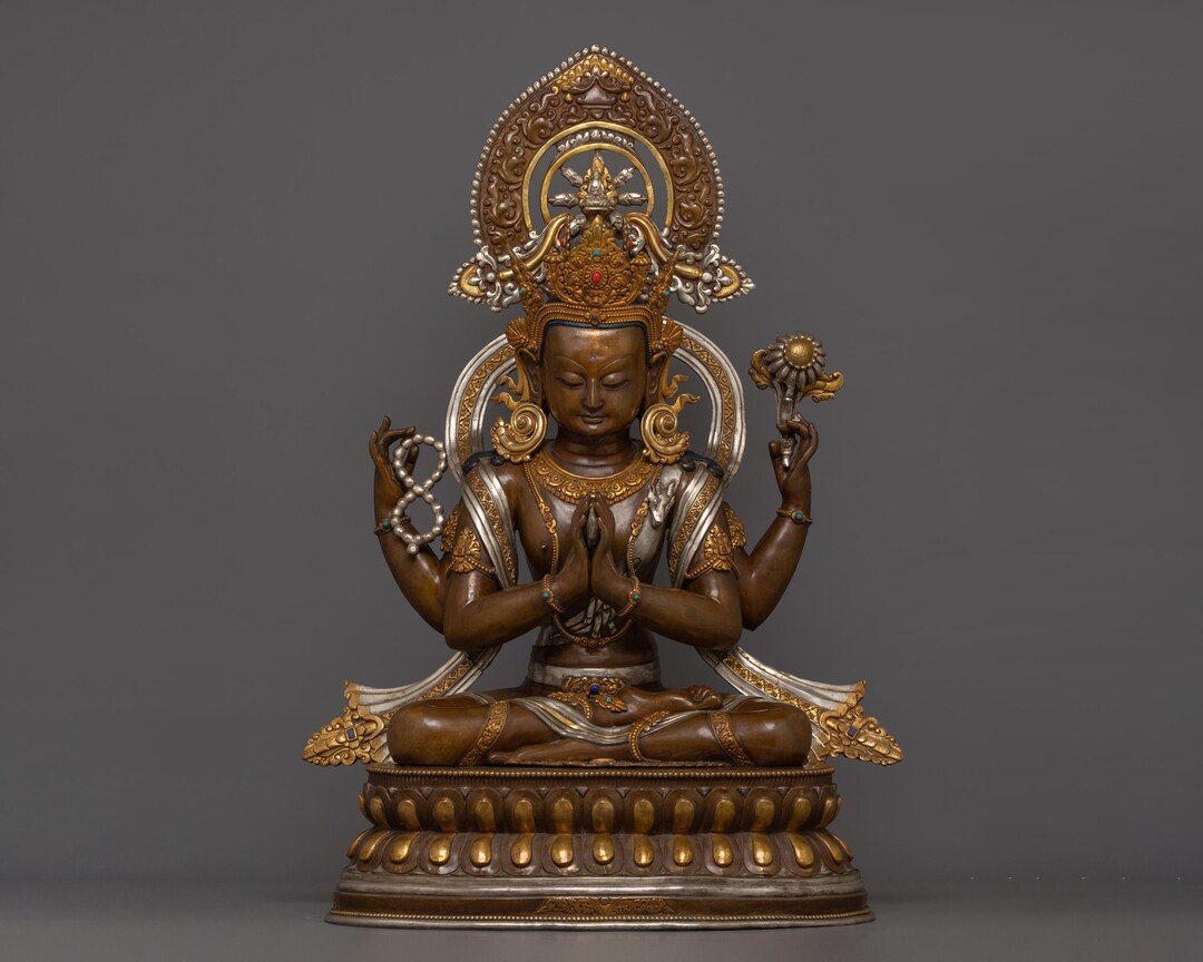 Handcrafted Deity of Compassion Chenrezig | the Lord of Compassion ...