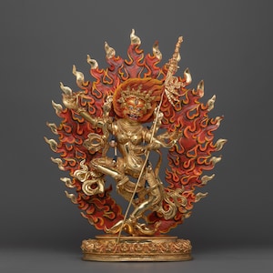 Simhamukha The Lion-Faced Dakini | Dharma Guardian | Symbol of Fierce Wisdom and Spiritual Liberation, Ideal for Meditation and Home Decor