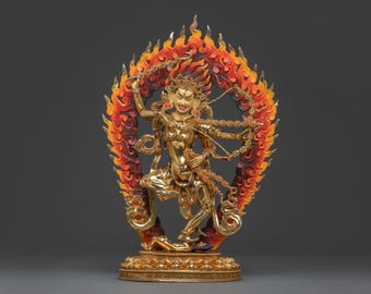 Tibetan Goddess of Magnetism: Kurukulla Spiritual Handcrafted Statue | Home Decor
