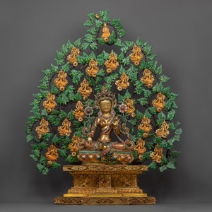 21 Tara Göttinnenbaum – Eine Sinfonie der Erleuchtung und der mitfühlenden Ruhe | 21 Tara Skulptur dargestellt wie ein Baum | Spirituelles Kunstwerk