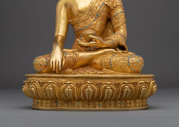 Buddhism Founder Historical Gautama Buddha Golden Handmade Statue