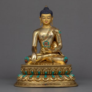 本物のチベット釈迦牟尼仏冠 | ネパールの熟練したアーティストによる 