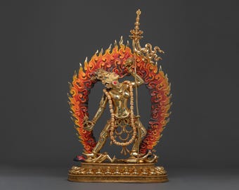 Female Dakini: Vajrayogini 24K Gold Gilded Statue | Sacred Figurine for Altar Home Decor