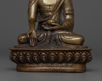 ラトナサンバヴァ仏像 | 南方仏 | 酸化銅 | 悟りを開いた聖なる神 芸術