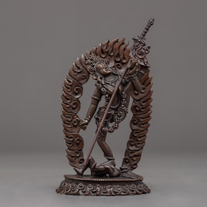 Mini Vajrayogini Sculpture | Traditional Tibetan Miniature Statue of Tantric Buddhist Female Buddha | Authentic Figure of Dakini From Nepal