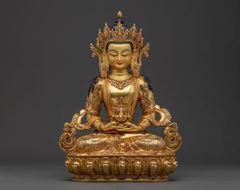 Amitayus Buddha Statue of Life & Blessings | Spiritual Meditation Altar Statue | Longevity Home Décor