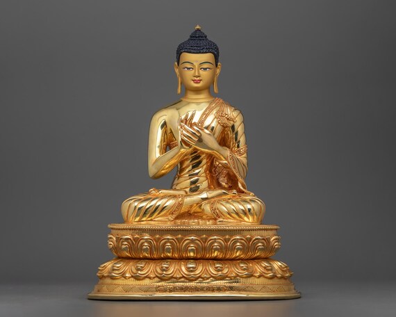 24K Gold Gilded Vairocana Statue | Tibetan Buddhism Decor - Etsy