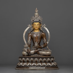 Handmade Statue of Medicine Buddha | The Healer of All Ills |  Handcrafted Oxidized figurine | Buddha of Healing and Compassion | Home Decor