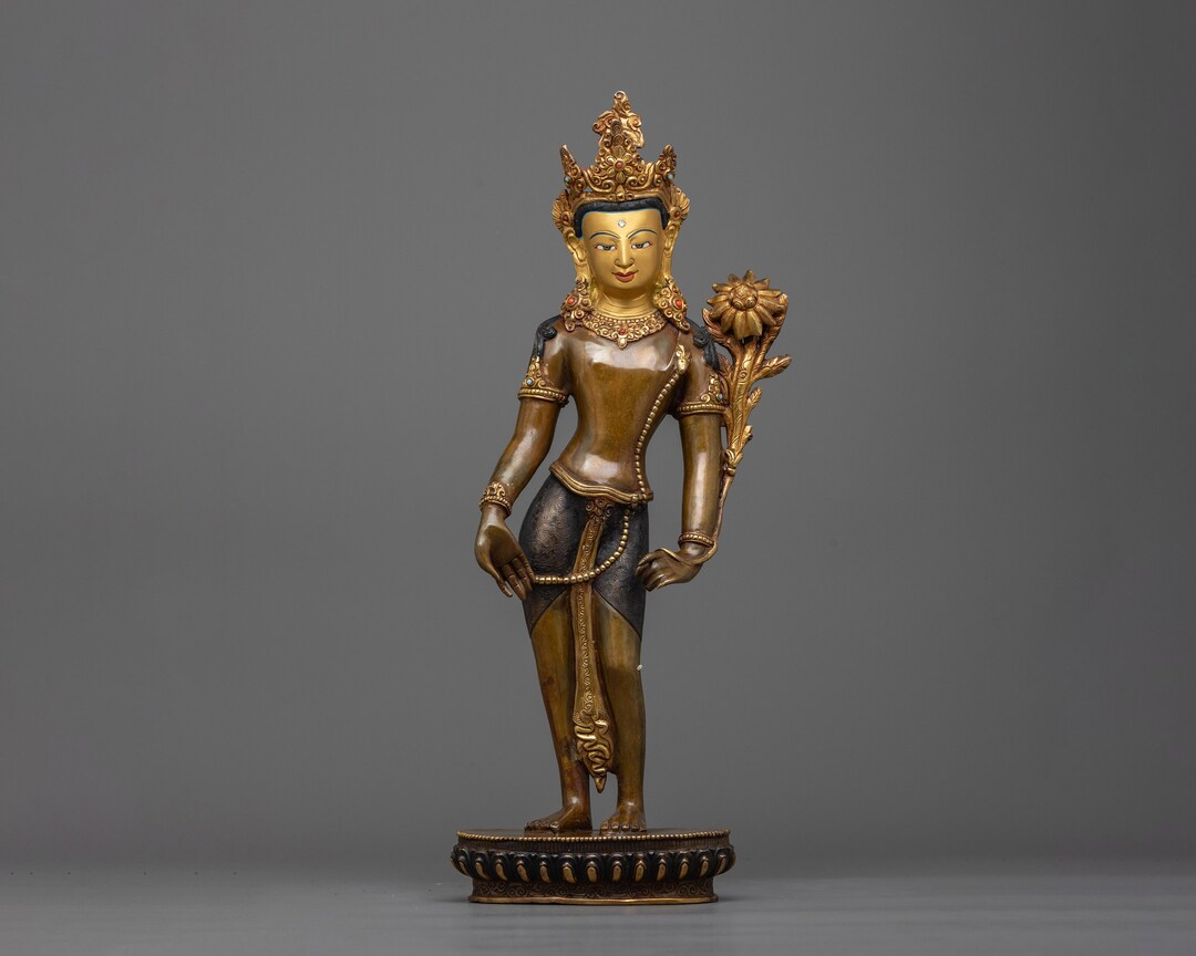 Standing Compassion Deity Chenrezig Statue | Symbol of Divine Love ...