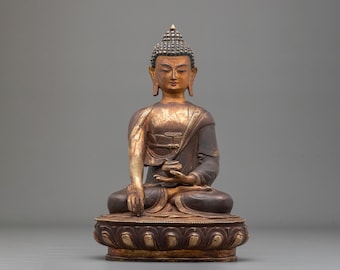 Shakyamuni Buddha Meditation Statue | Enlightened Teacher Contemplating the Path to Awakening | Handmade Himalayan Buddhist Art