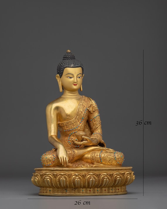 タイ北部15〜16世紀頃ラーンナー美術チェンセン・ファン青銅仏 金銅仏 ブッダ 仏教の開祖、歴史的ゴータマ・ブッダの黄金の手作り像 | 祭壇、瞑想