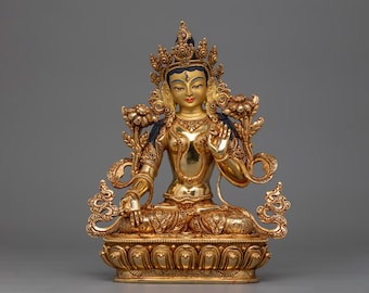 White Tara Goddess of Longevity Statue | Buddhist White Tara for Meditation & Healing Ritual | Female Buddha Statue from Nepal for Blessings