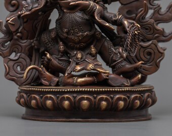 6 本の腕を持つマハーカーラ像 | 手作りの仏教の怒りの神 | 元々は