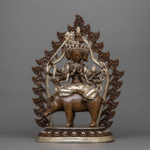 Tibetan Goddess Marichi Buddha Statue | Handmade Nepalese Figurine for Shrine, Altar, and Dharma Decor | Spiritual Sculpture Made In Nepal