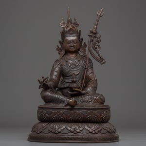 Guru Rinpoche Artwork, Padmasambhava Deity | Tibetan Guru Statue | Figurine for Shrine, Altar, and Dharma Decor | Sculpture Made In Nepal