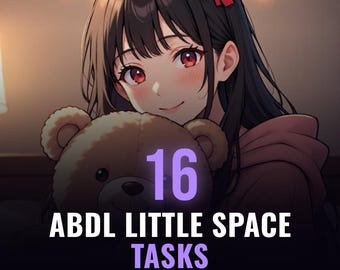 16 Tarefas ABDL para o Espaço Pequeno | Guia de Regressão e Disciplina em PDF | Treinamento para Usar Fraldas | ABDL em Casa | Download Digital
