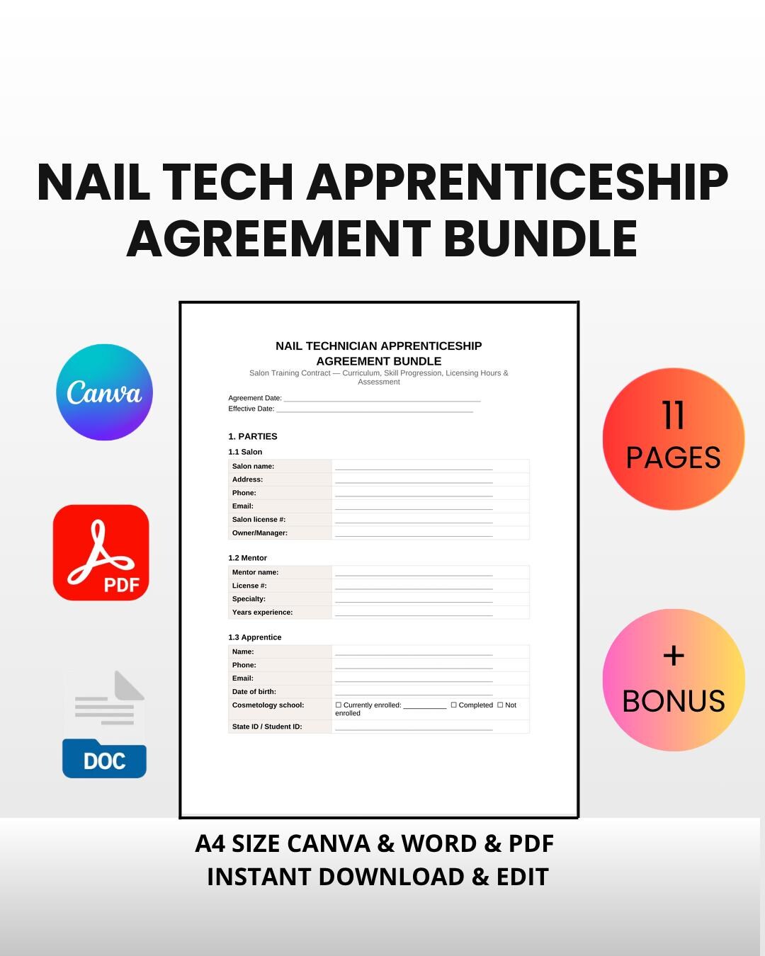 Image 3 for Apprenticeship Agreement Template