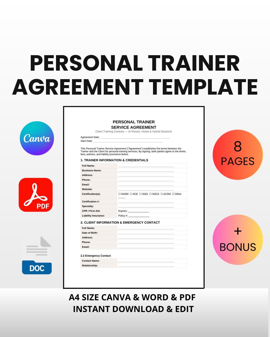 Image 17 for Freelance Trainer Agreement Template