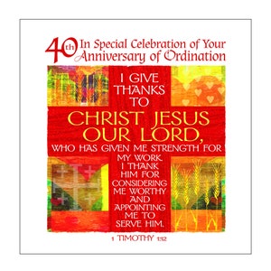 40th Anniversary of Ordination Card