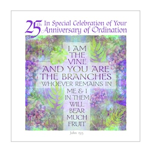Priest 25th Anniversary of Ordination Card