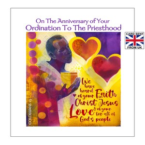 Priest Ordination Anniversary Card | Anniversary Card for Ordained Minister | Anniversary Card for Ordained Pastor