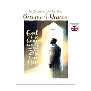 New Deacon Card | Card For A New Deacon | Ordination To The Diaconate Card