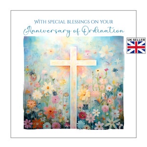 Priest Ordination Anniversary Card | Anniversary Card for Ordained Minister | Anniversary Card for Ordained Pastor