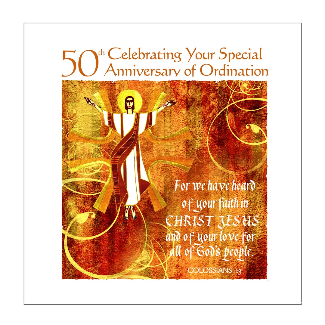 Priest 50th Anniversary of Ordination Card - Etsy UK