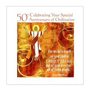 Priest 50th Anniversary of Ordination Card