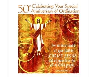 Priest 50th Anniversary of Ordination Card