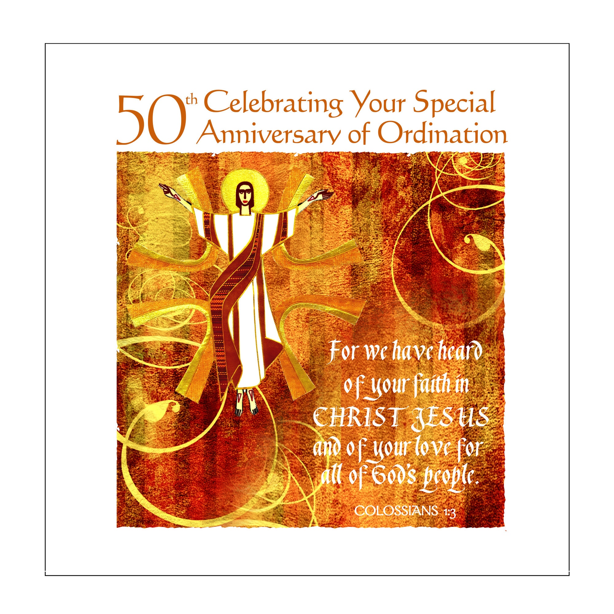 Priest 50th Anniversary Of Ordination Card Etsy UK