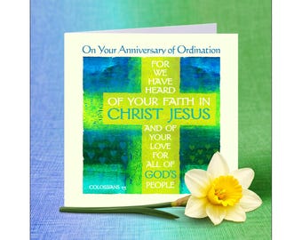 Ordination Anniversary Card for Priest | Clergy Celebration Greetings