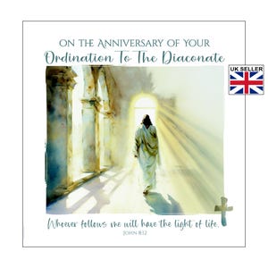 Anniversary Card For A Deacon  | Anniversary of Ordination To The Diaconate Card |