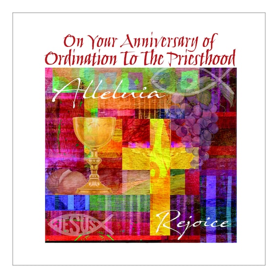 Priest Ordination Anniversary Card | Etsy