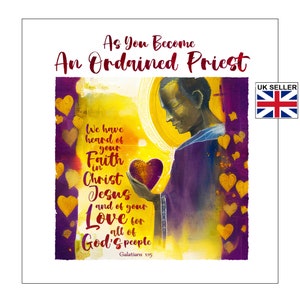 Priest Ordination Card | Pastor Ordination Card | Minister Ordination Card