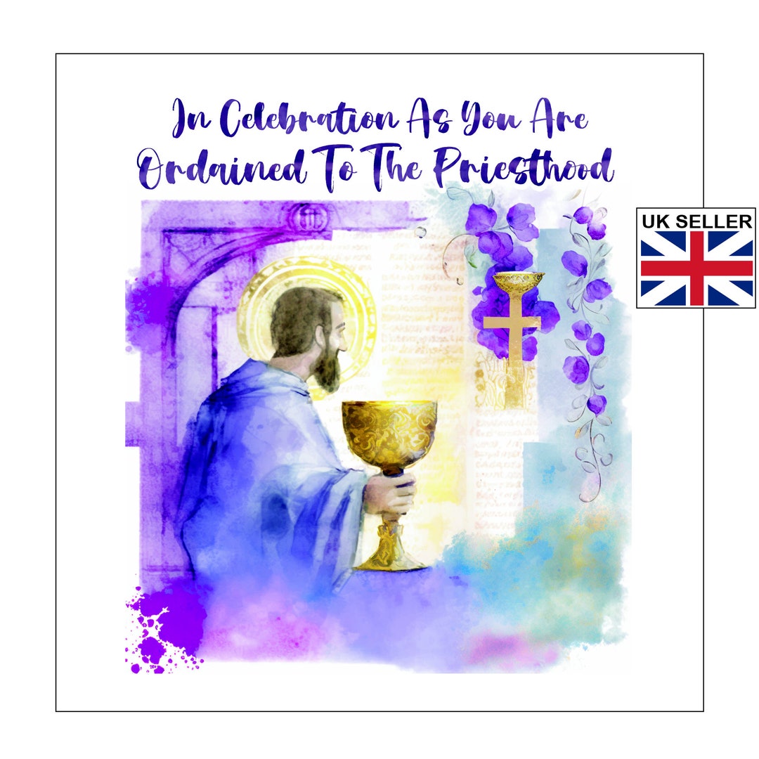 Ordination Card Priest Ordination Card Etsy