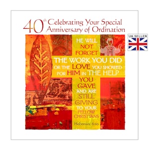40th Anniversary of Ordination Card