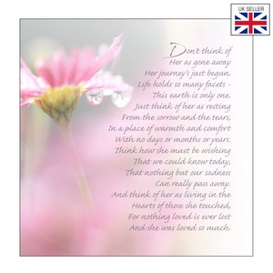 Sympathy Card For Female | Sympathy Card For Daughter  |  Sympathy Card For Mum | Sympathy Card For Wife | Sympathy Card For Nan