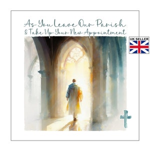 Priest Leaving Card | Priest New Appointment Card  | Priest New Parish Card