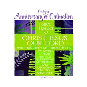 Priest Ordination Anniversary Card