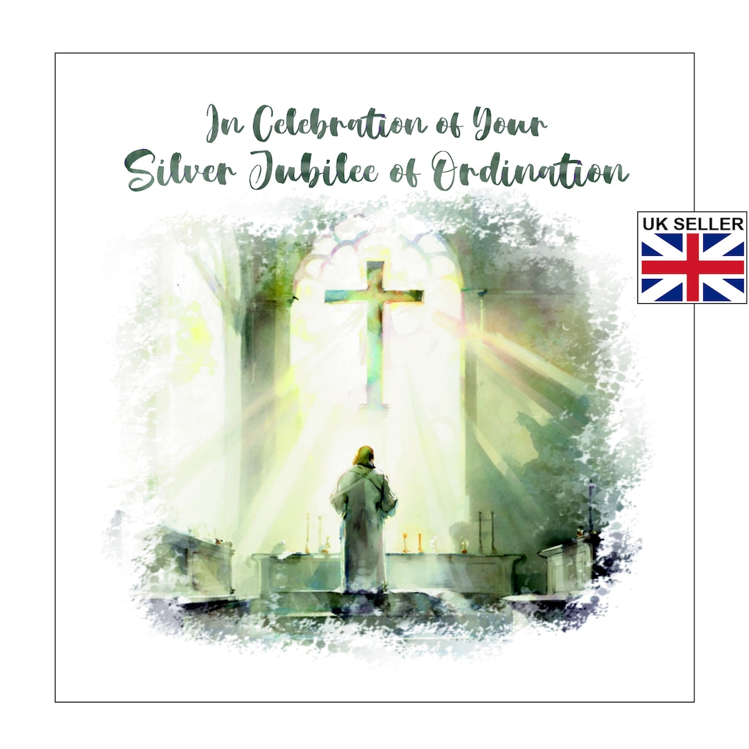 Priest Silver Jubilee of Ordination Card Etsy UK