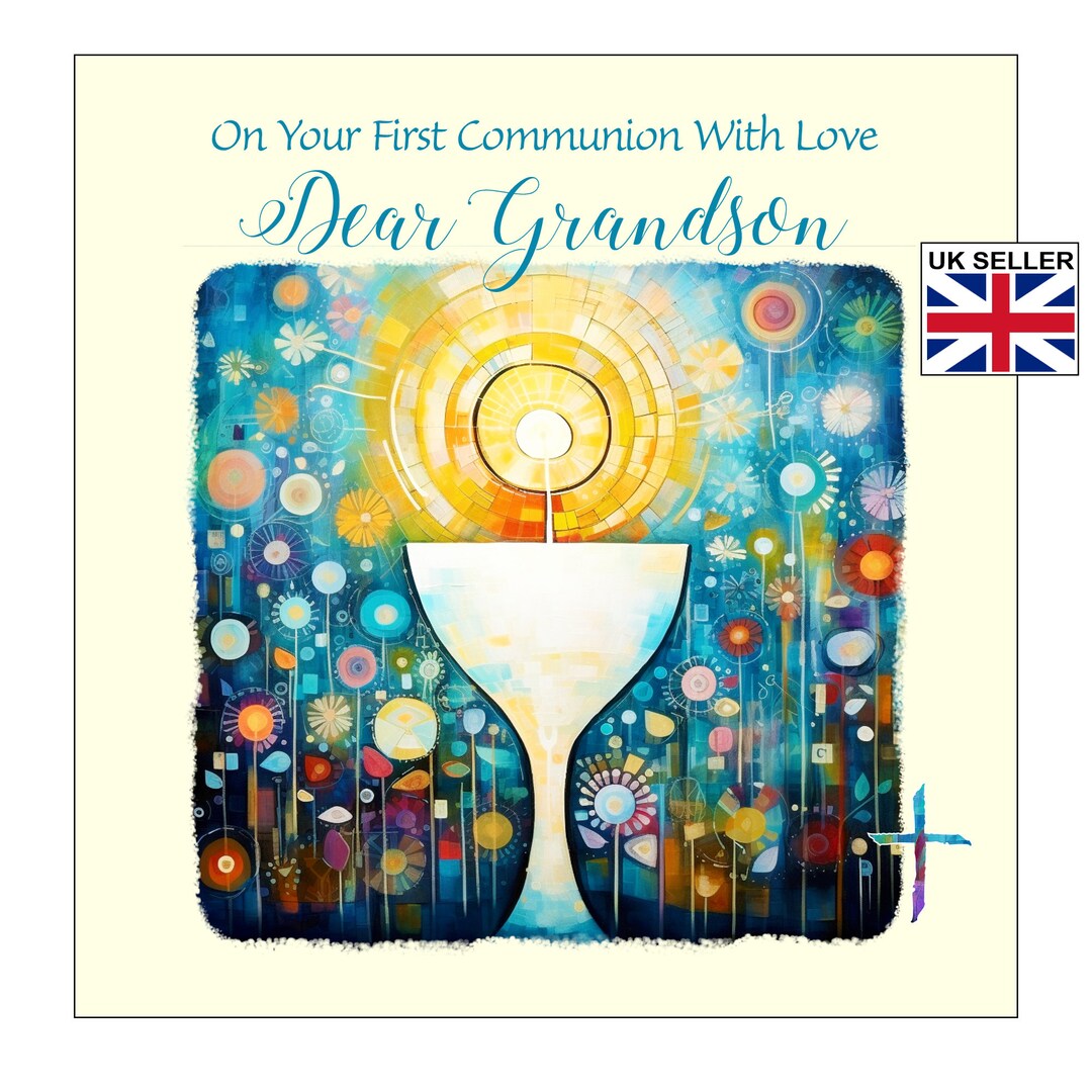 Grandson First Communion Card | First Holy Communion Cards - Etsy