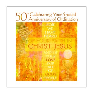 50th Anniversary of Ordination Card