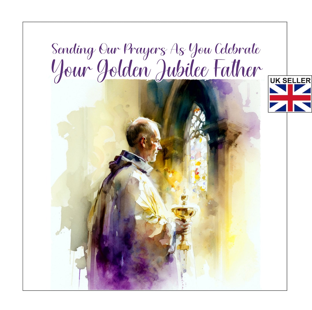 Golden Jubilee Card | 50th Anniversary Card for Catholic Priest - Etsy ...
