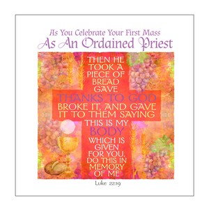 A Priest First Mass Celebration Card