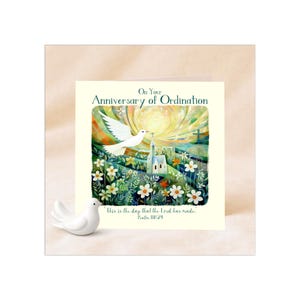 Ordination Anniversary Card | Inspirational Christian Clergy Celebration | Priest Minister Pastor Greetings