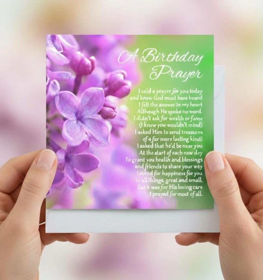 Christian Birthday Card | I Said A Prayer Verse - Etsy