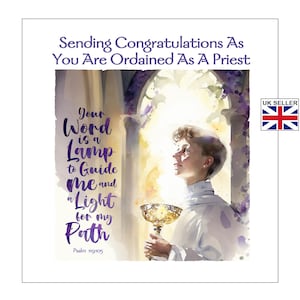 Anglican Priest Ordination Card | Church of England Ordination Card | Female Priest Ordination Card