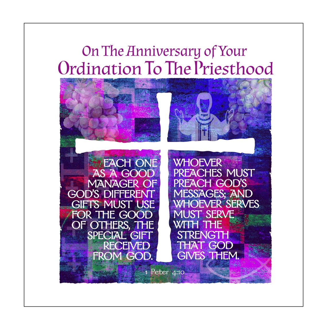 Priest Ordination Anniversary Card Etsy Australia